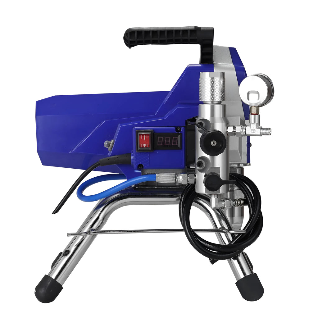 Airless spray painting machine with spray gun, 10-metre hose, and accessories for fireproof paint application