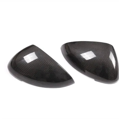 Genuine carbon fibre rearview mirror covers for Porsche Macan side mirrors, black colour, set of two