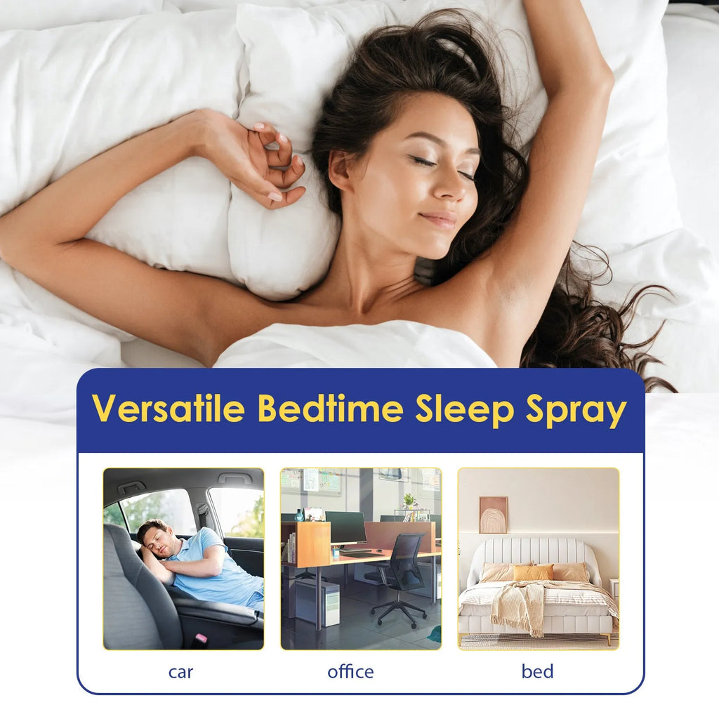 60ml bottle of lavender chamomile sleep aromatherapy spray for body stress relief