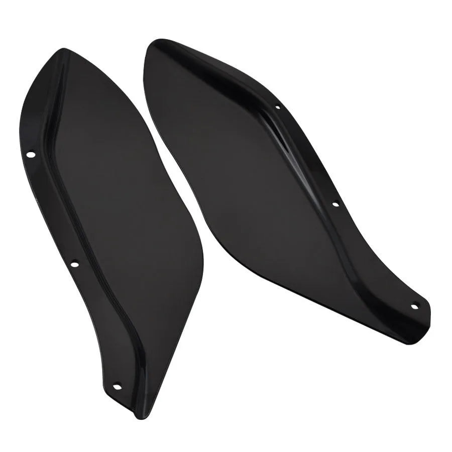 Pair of transparent black ABS plastic side head covers for Harley Touring motorcycle