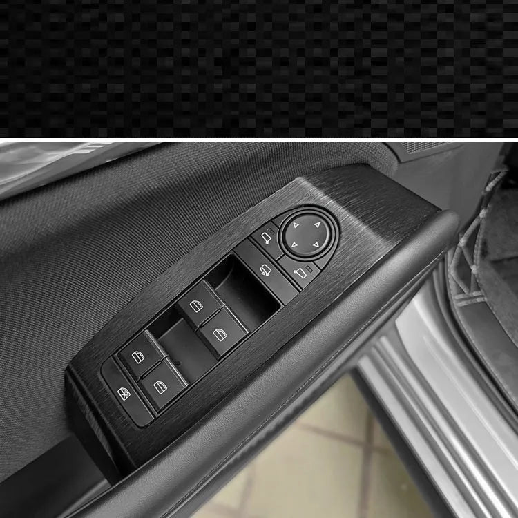 Car interior decorative film sticker set for centre console, instrument panel, and door handle modification