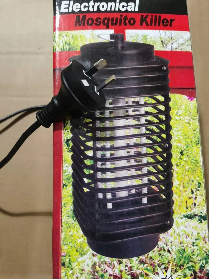 Black hanging electronic mosquito killer with metal grid for indoor insect control