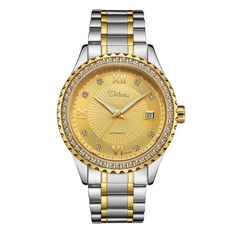 Fashionmonger automatic mechanical watch for men with luminous hands and waterproof construction