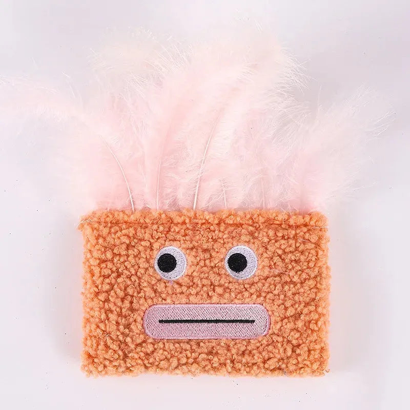 Big mouth explosion head-shaped catnip plush toy for cats in multiple colour options