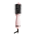 Pink multifunctional hair dryer with comb attachment and curling function, YZM-8015 model