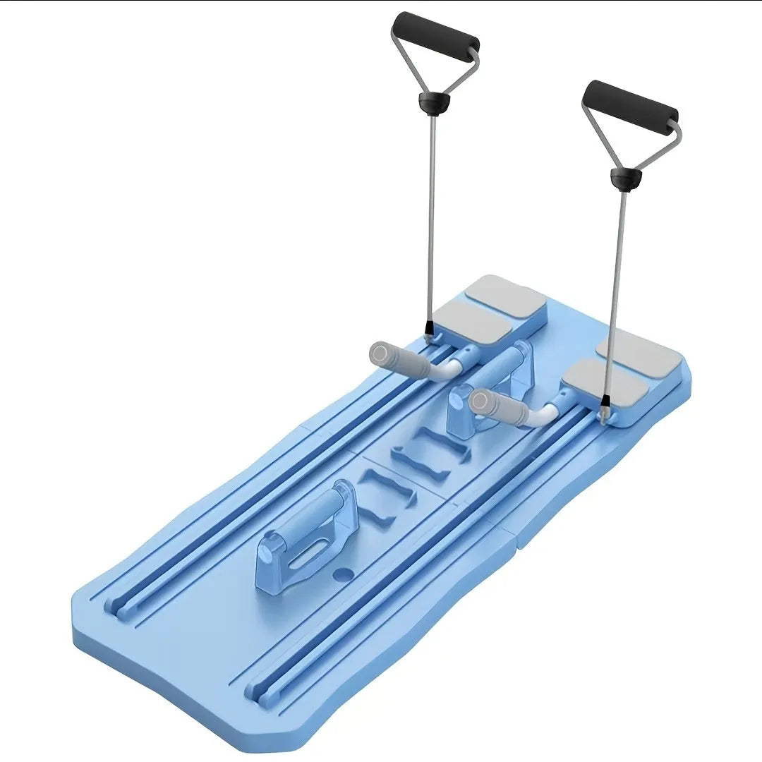 Blue and pink ABS plastic fitness board for core exercises at home