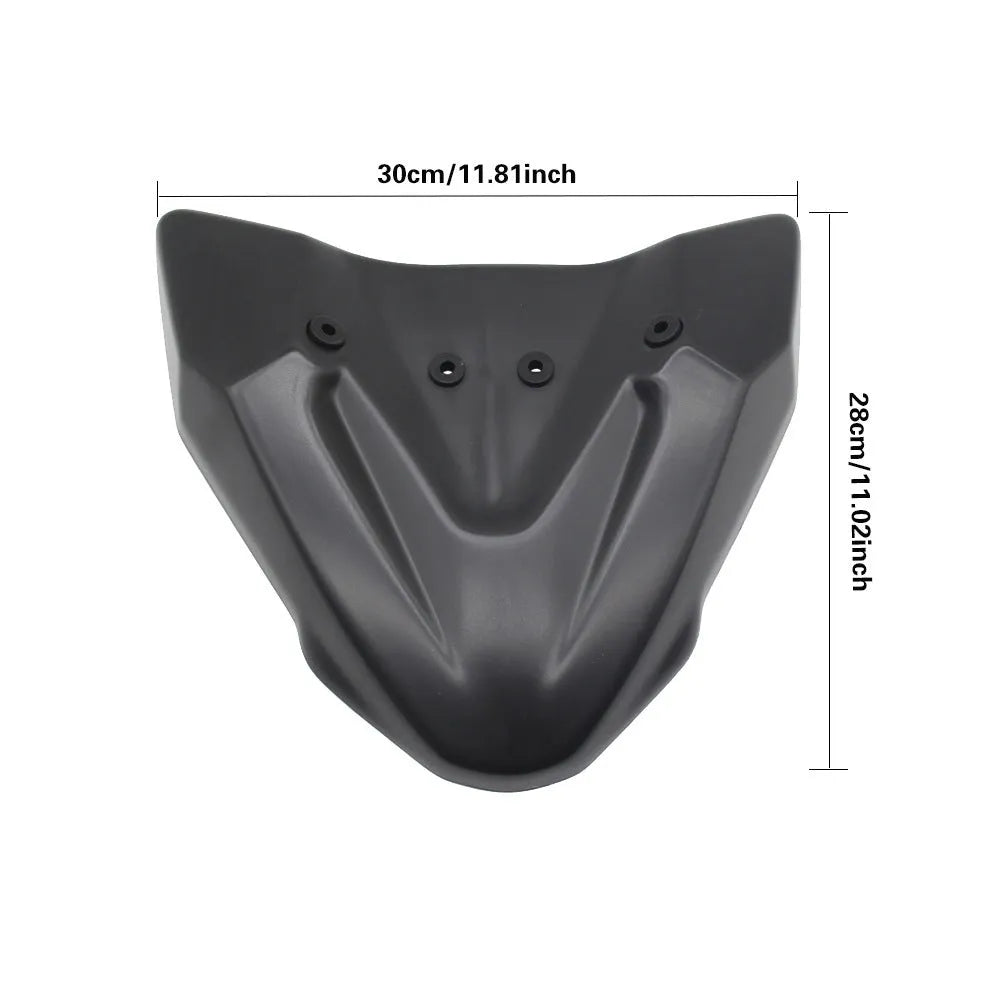 Black ABS plastic fixed wind front wing for KTM Adventure motorcycles