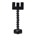 Plastic pet photography mobile phone holder with rotating treat clip in black or white colour