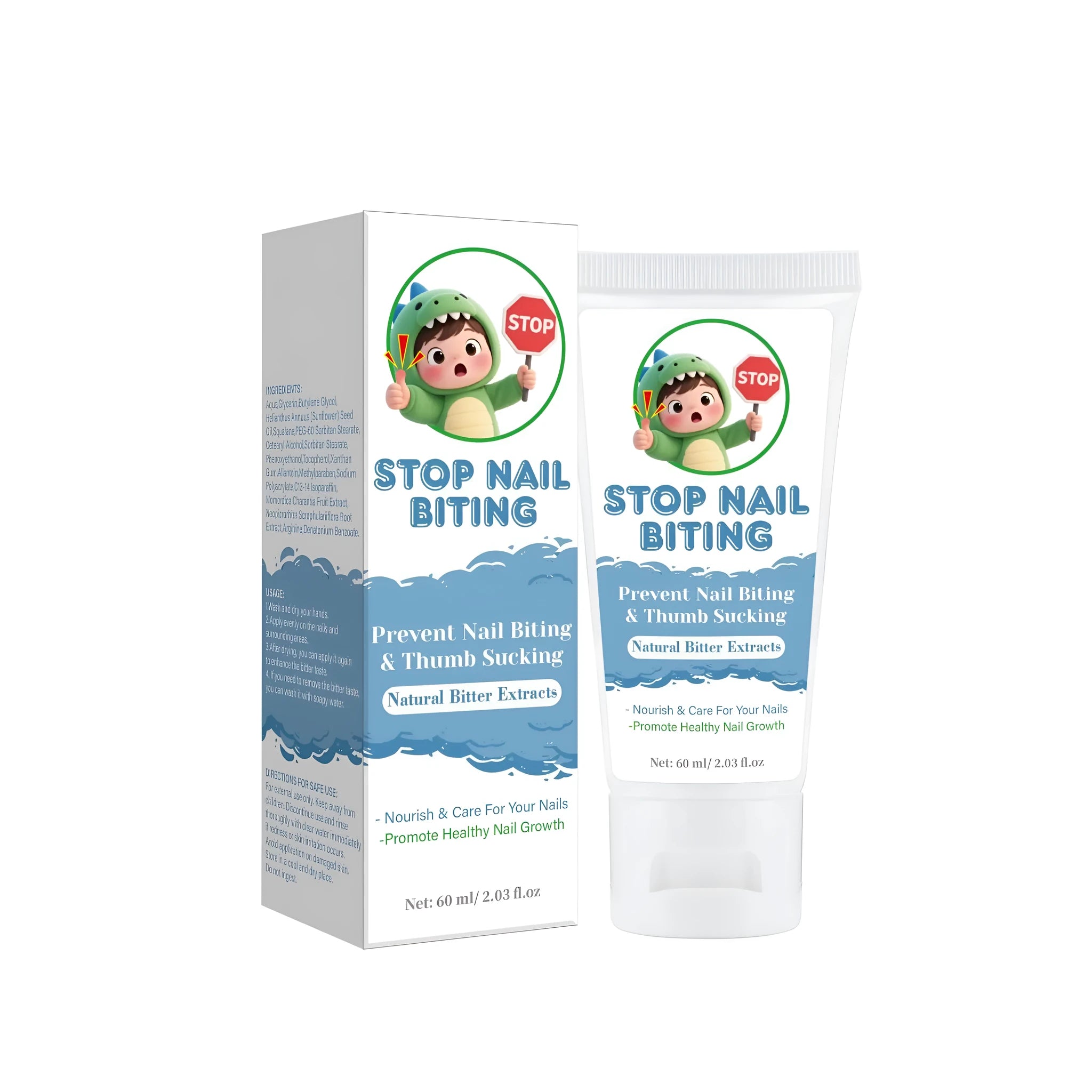 60ml nail biting cream in neutral packaging for hand addiction treatment