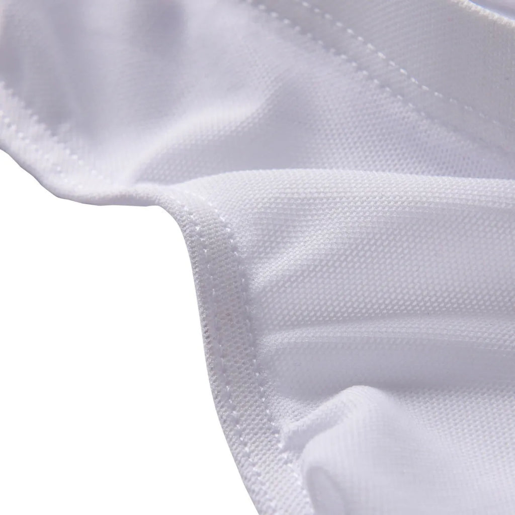 Men's black ice silk triangle briefs shorts with low waist design and quick-drying nylon fabric