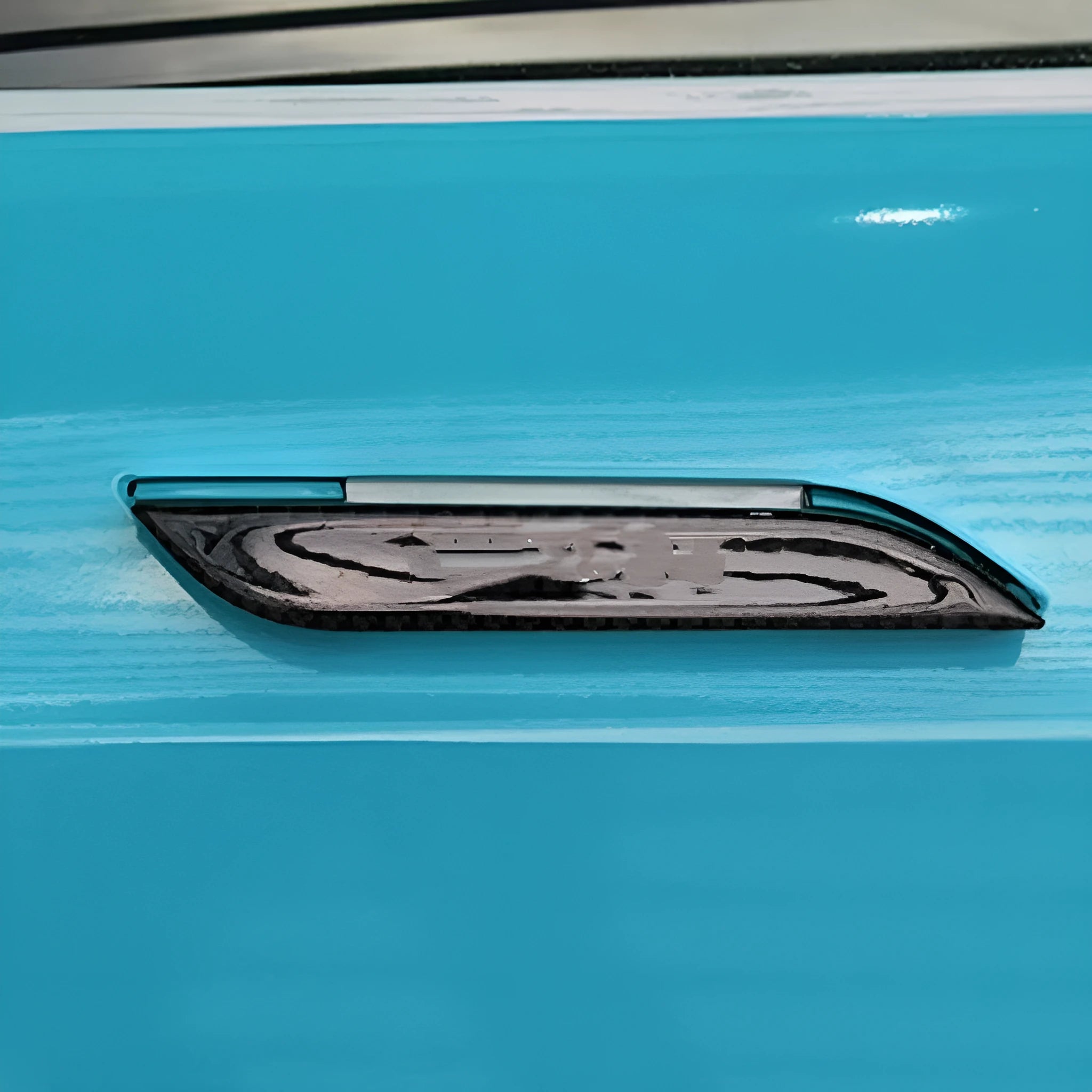 Tesla Model S carbon fibre door handle patch set with four adhesive stickers for scratch protection