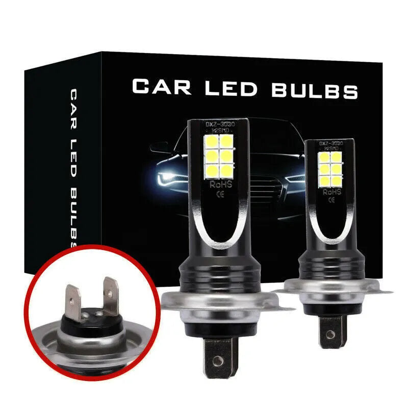 H7 110W LED automotive fog lights with 12 SMD chips and aluminium housing