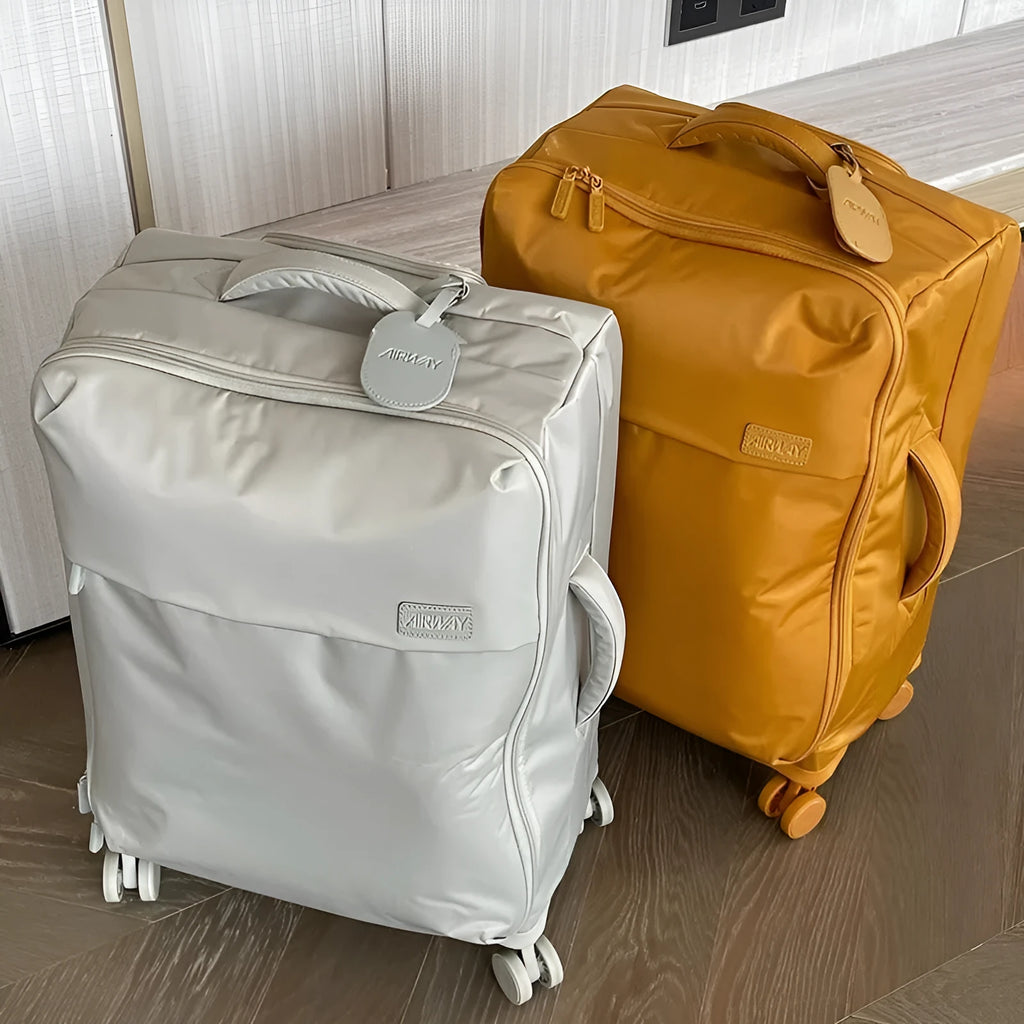 20-inch waterproof Oxford cloth suitcase in bluestone green with universal wheels