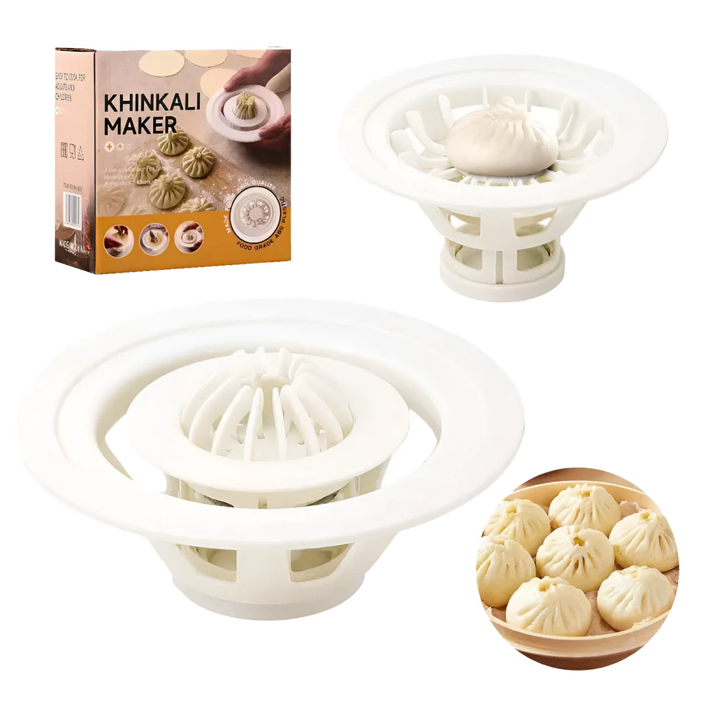Four black steamed bun moulds for making baozi and dumplings