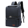 Blue insulated picnic backpack with waterproof Oxford cloth and ice pack compartment