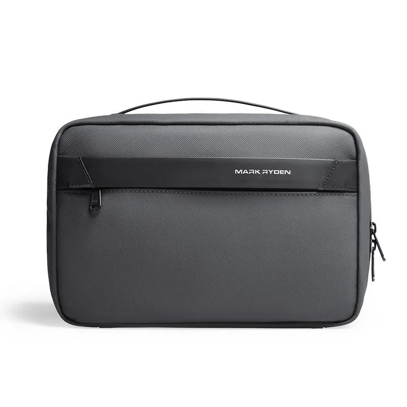Multi-functional wet dry separation storage bag in Oxford cloth with compartments for toiletries organisation.