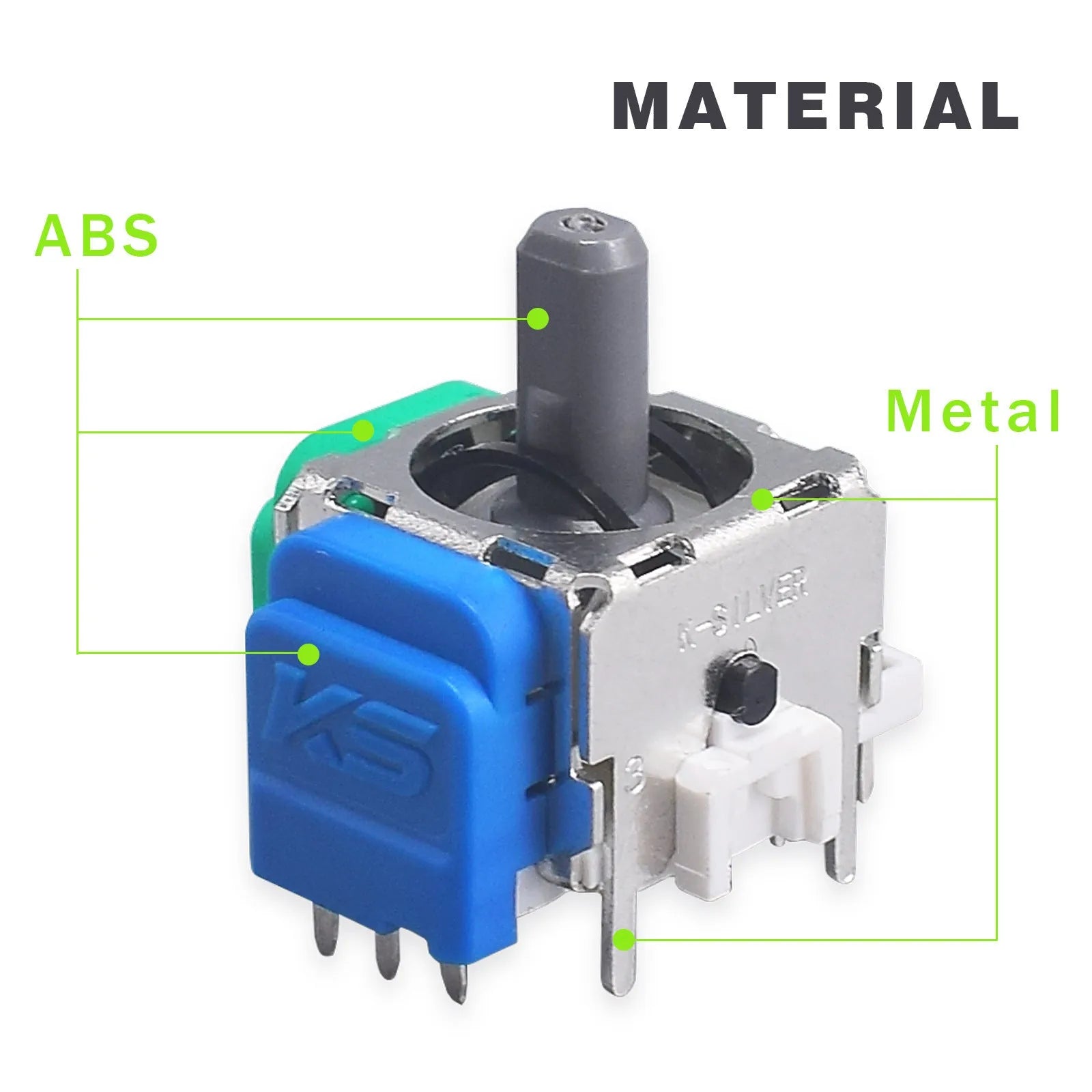Hall effect electromagnetic joystick replacement module for PS5 PS4 XBOX and Nintendo Switch gamepad controllers.