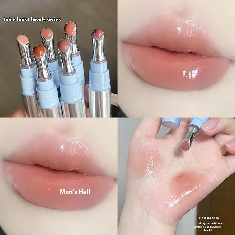 Mirror Water Light Lipstick in six colours including Almond Ice and Pomegranate Ice.