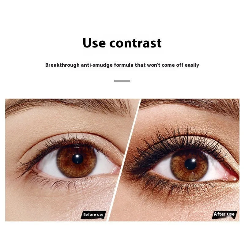Black waterproof mascara for long thick curling lashes in English packaging