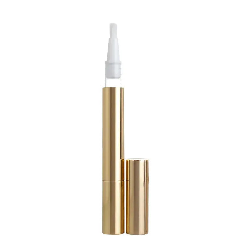 Tooth whitening pen with tooth gel in plastic white or aluminum gold case options