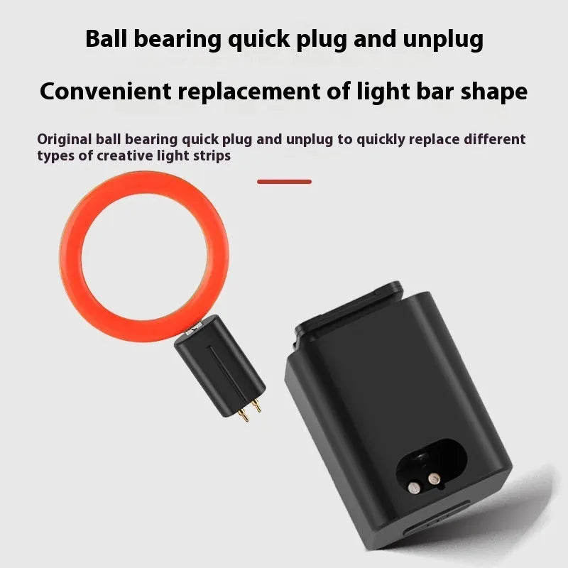 Bicycle taillight with flowing water LED pattern mounted on seat tube with O-ring