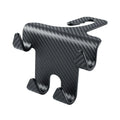 Black ABS car hook bracket with integrated mobile phone holder and storage hooks for rear seat organisation