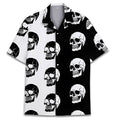 Men's Cuban collar Hawaiian summer shirt with digital print pattern in polyester fabric