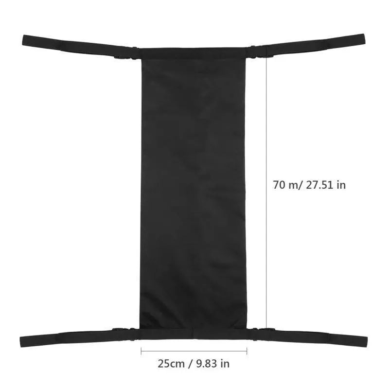 Black cylindrical wheelchair pannier bag for oxygen cylinder storage made from 600D Oxford cloth.