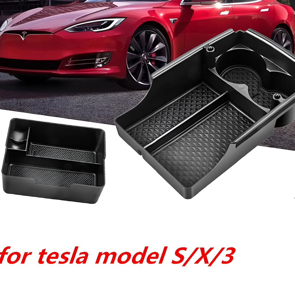 Tesla Model 3 X S centre console armrest storage box retrofit accessory