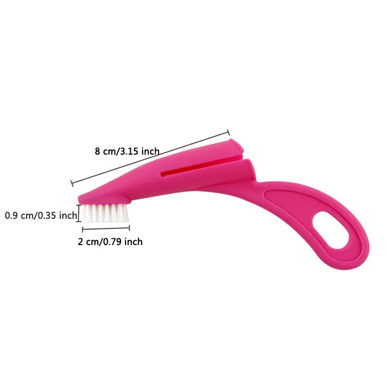 Soft silicone pet finger toothbrush in red or white for dog and cat dental cleaning