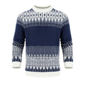 A men's thick-knit long-sleeved pullover sweater in a casual style for winter