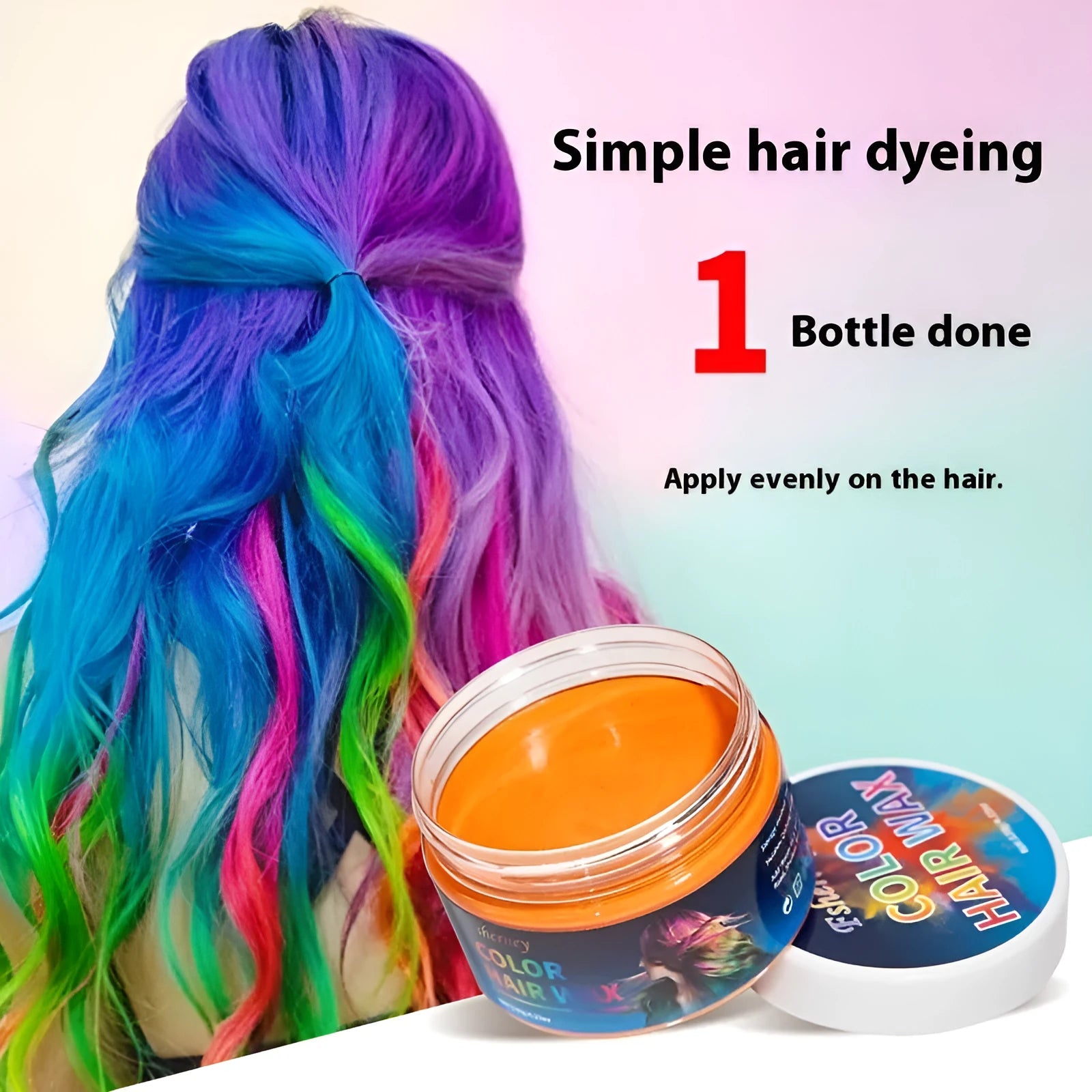 120g hair styling clay container in multiple colour options with strong hold formula