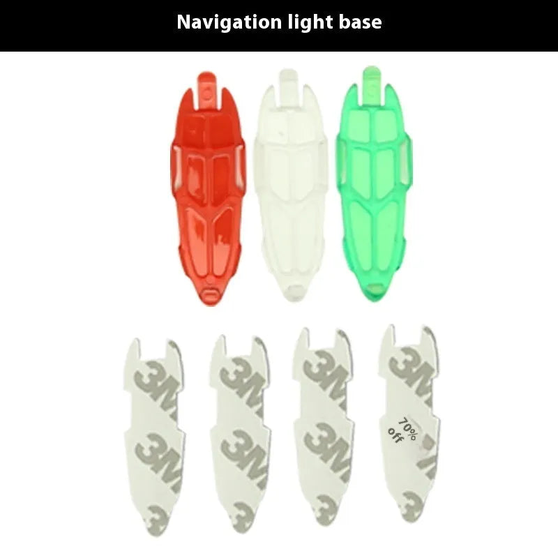 V3 wireless charging waterproof navigation light for model cars and boats in green, red, white, or mixed colours.