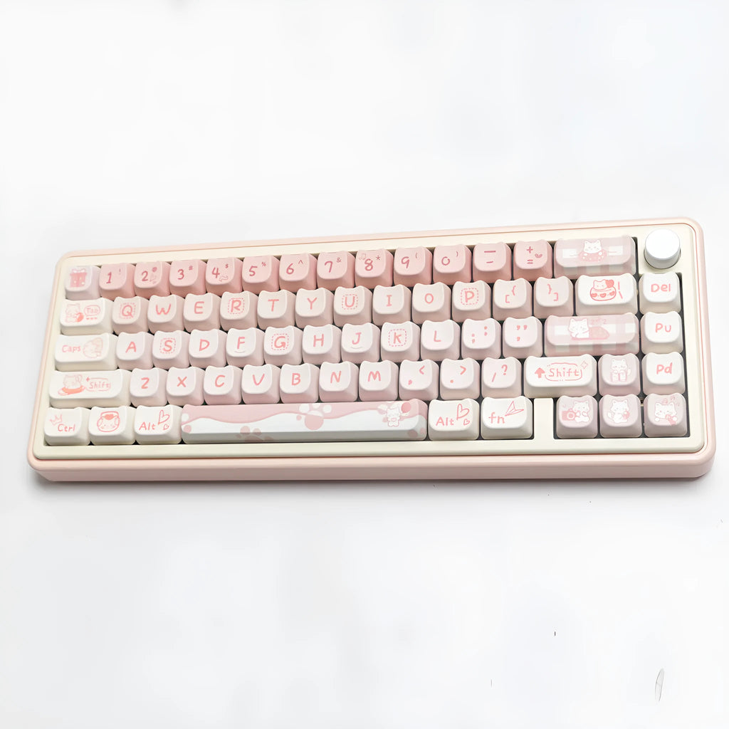Full set of PBT sublimation key caps for mechanical keyboard with over 98 keys