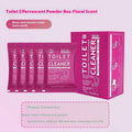 Toilet bubble powder cleaner in blue or pink fragrance, in a 240g bag or box of 40g sachets.