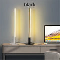Black retro aluminium alloy atmosphere lamp with warm white and RGB lighting modes.