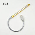 USB spiral LED night light with aluminium alloy shade in silver colour, 420mm long