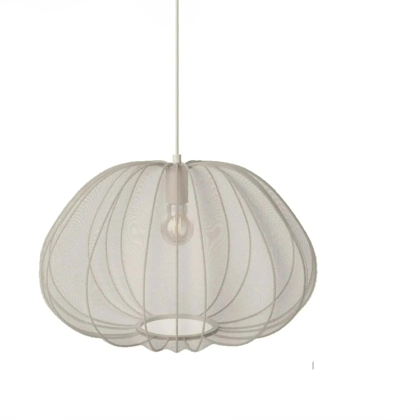 Japanese style pumpkin shaped ceiling lamp with branch type design in white or grey blue colour