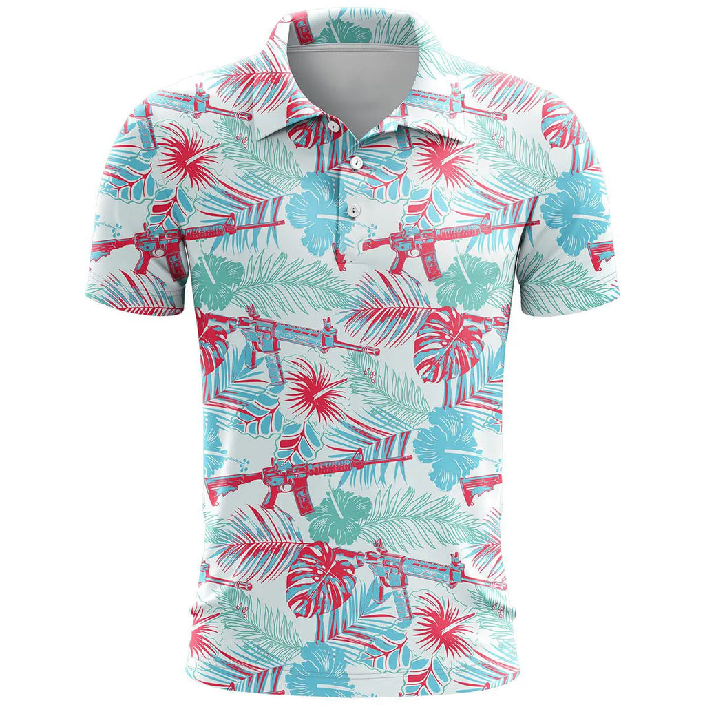 Loose-fit 3D printed sports top in thin polyester bird eye cloth with short sleeves and colour-matching pattern