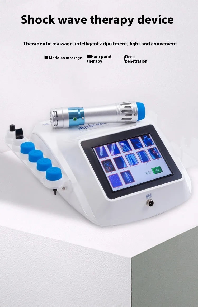 Electromagnetic extracorporeal shock wave physiotherapy instrument with handheld remote control