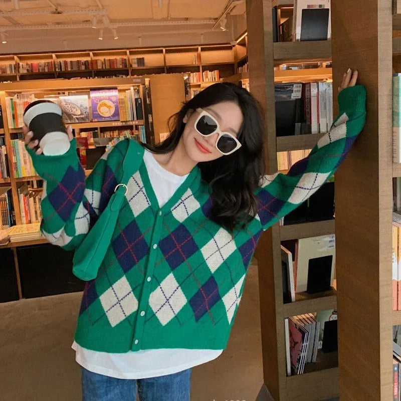 Japanese Korean style casual cardigan in acrylic fabric showing macaron colour options