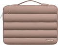 Cotton velvet laptop bag with plaid detail in black, shown next to a laptop