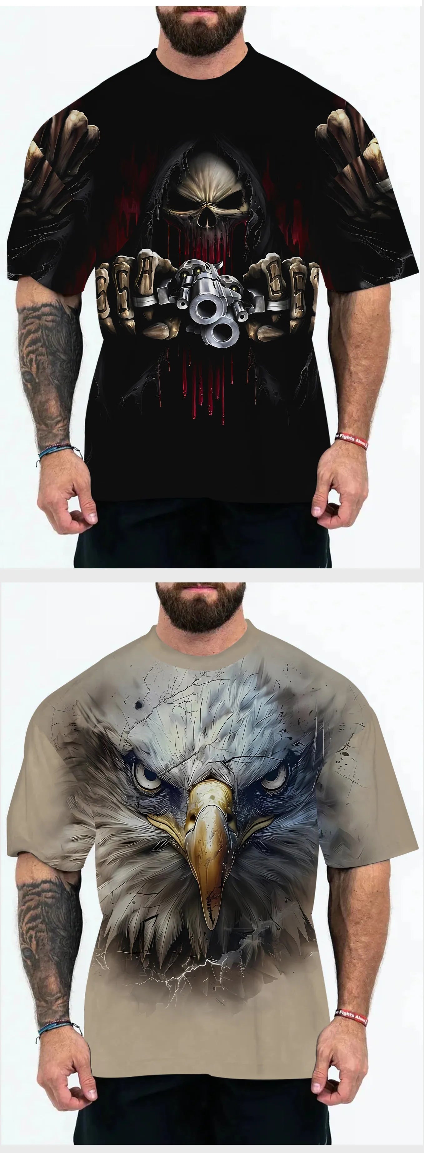 Men's loose fit graphic t-shirt with coloured letters design in chemical fibre blend fabric
