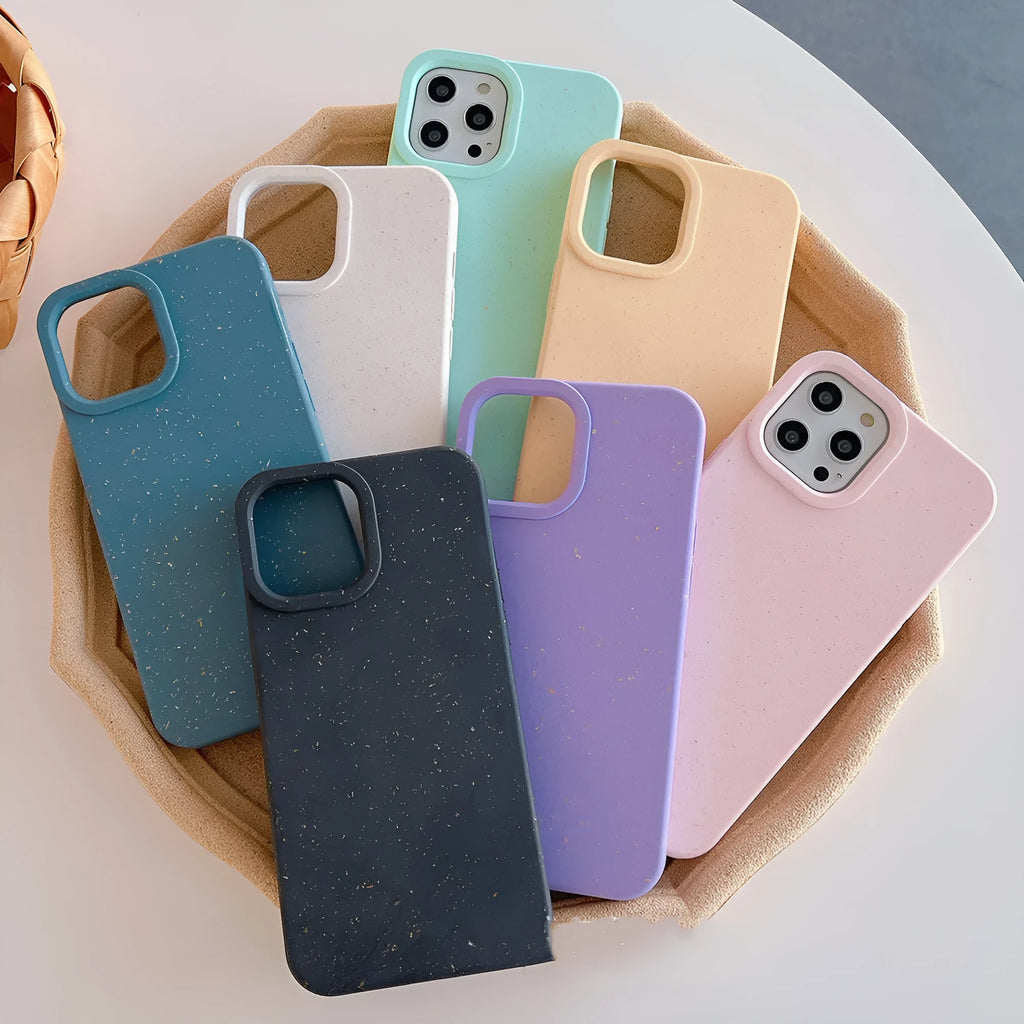 Biodegradable wheat straw protective phone case for Apple iPhone 14 Pro Max in multiple colours