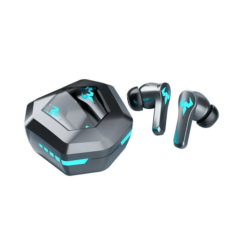Black wireless Bluetooth sports earbuds with in-ear design and 10 metre transmission range