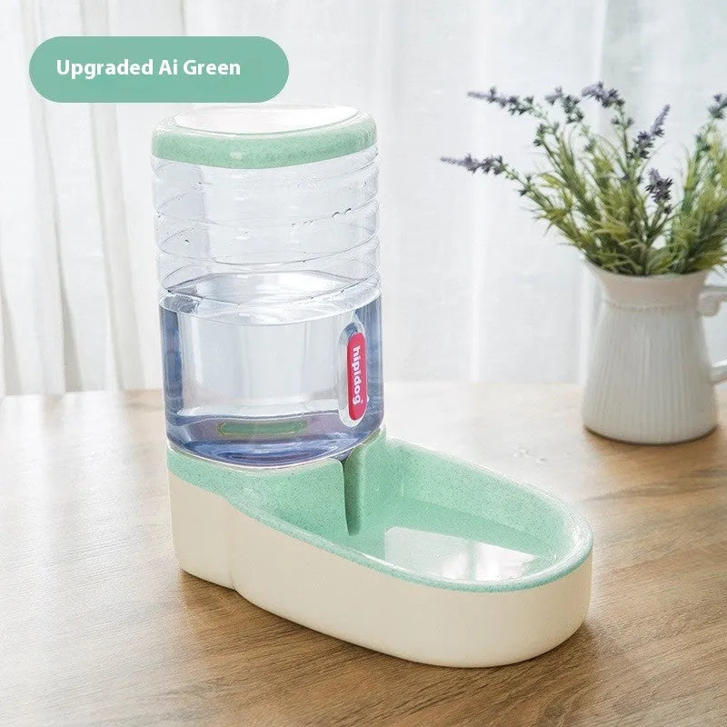 Large grey automatic pet feeder or water fountain with 3.8 litre capacity for cats and dogs