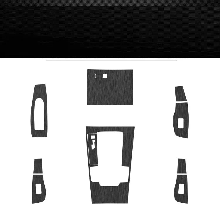 Car interior decorative film sticker set for centre console, instrument panel, and door handle modification