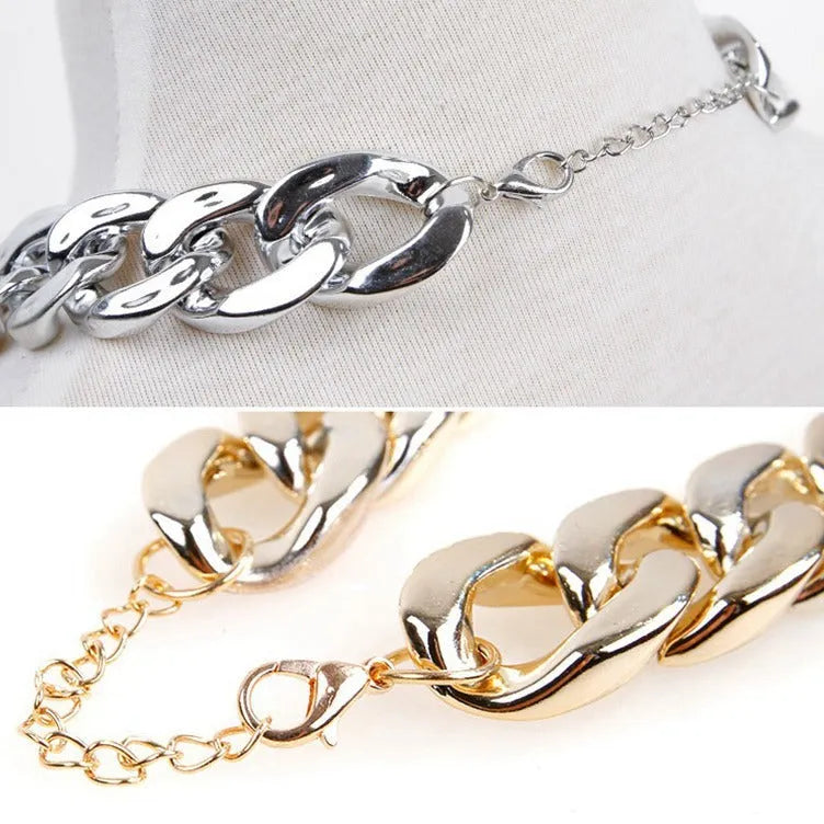 Gold colour twisted chain dog collar for small to medium dogs on a white background.