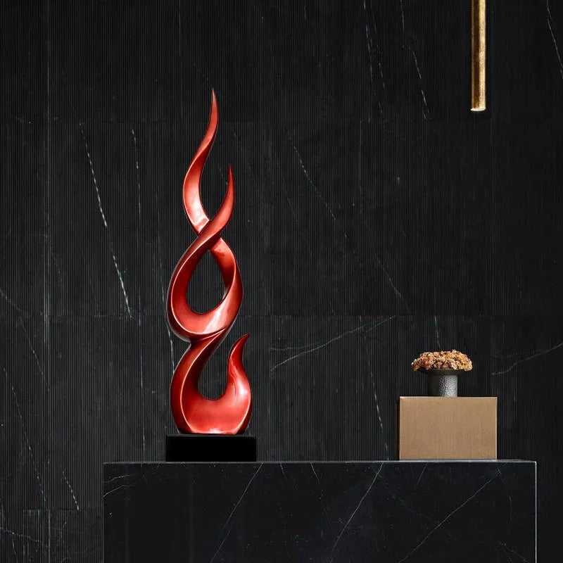 Modern resin festival decoration in bright gold metallic finish with half-handmade construction