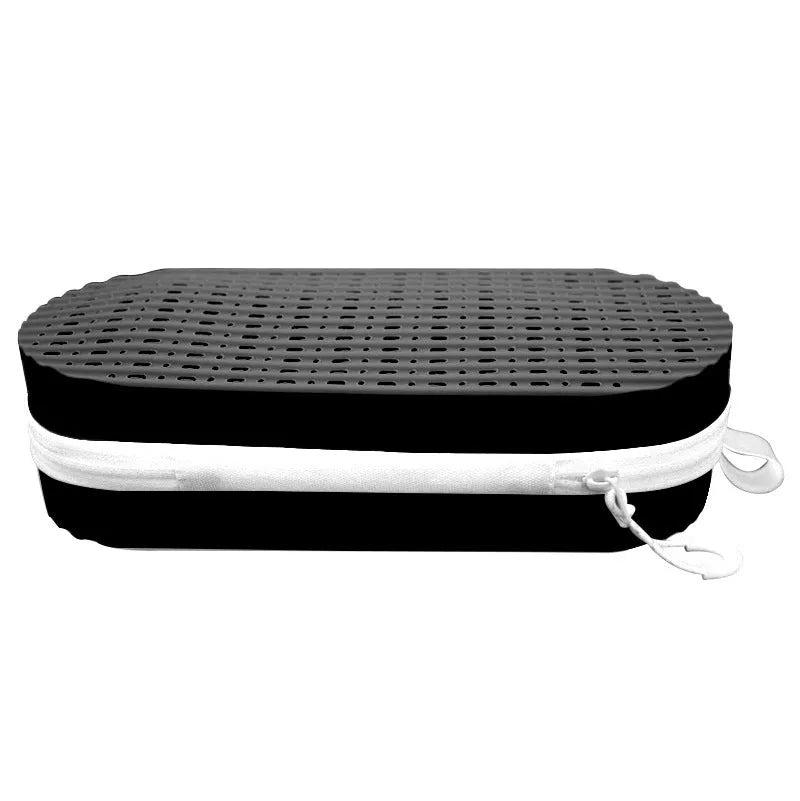 Silicone glasses case in long hand shape, showcasing the 200mm length and modern simplicity design.